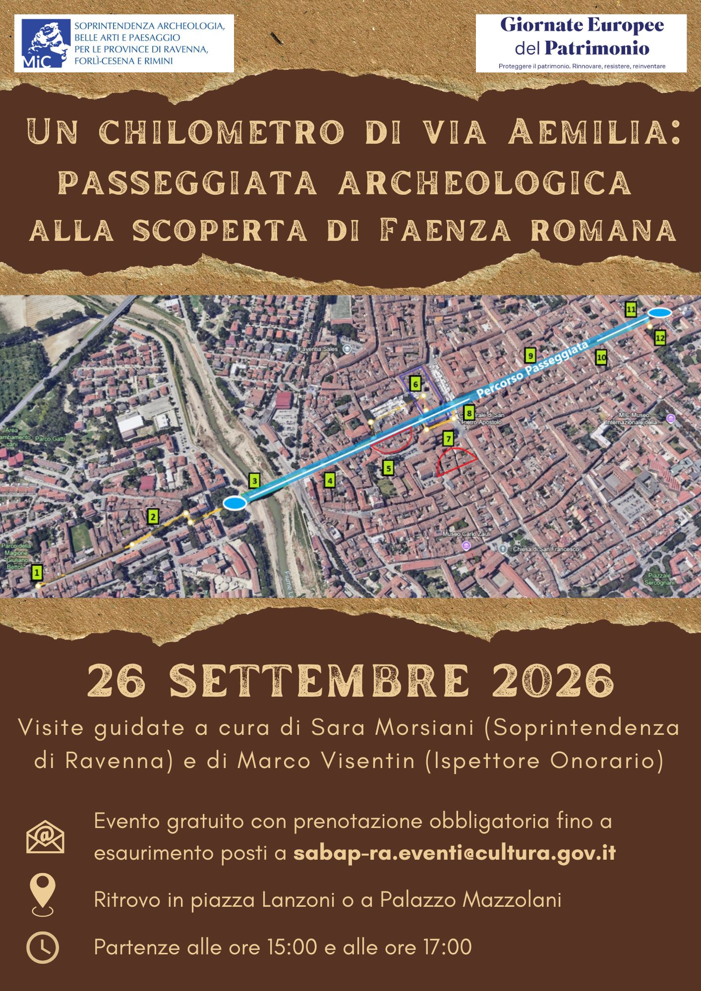 UN CHILOMETRO DI VIA AEMILIA: PASSEGGIATA ARCHEOLOGICA ALLA SCOPERTA DI FAENZA ROMANA